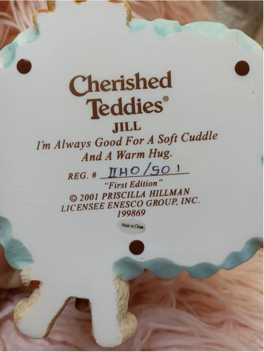 Cherished Teddies Jill Good For A Soft Cuddle And A Warm Hug 2001 Pile Of Bears